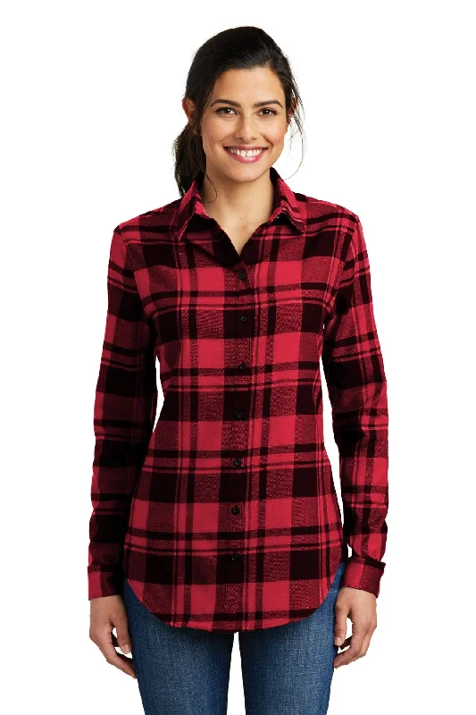 Port Authority® Ladies Plaid Flannel Tunic . LW668 Basic Hoodie Sweatshirt Look