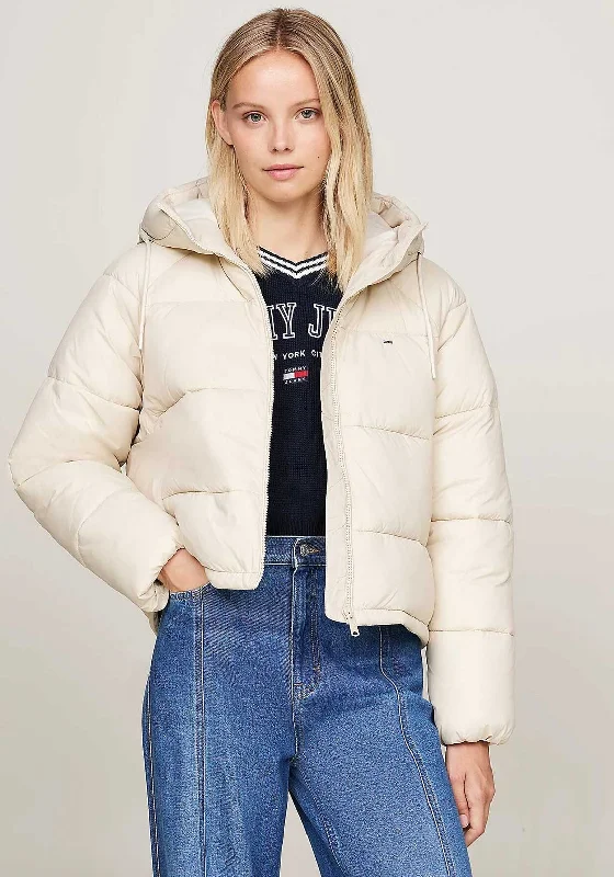 Tommy Jeans Vail Puffer Coat, Beige Women's wool jackets