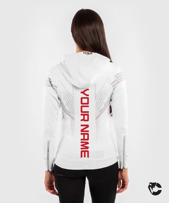 UFC Venum Personalized Authentic Fight Night Women's Walkout Hoodie - White Women's gym jackets