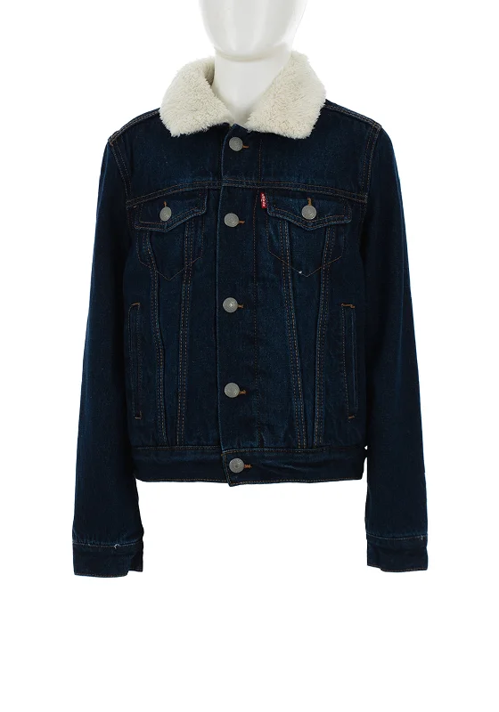 Levis Fur Inside Denim Jacket, Denim Women's waterproof jackets