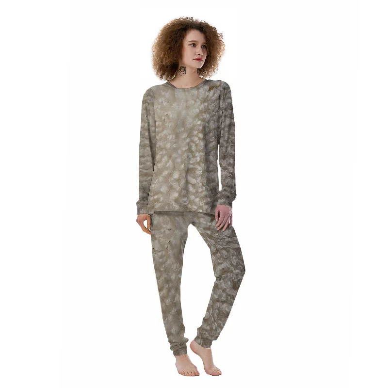 Texture Fur Sheep Print Women's Pajamas Best pajama sets for hot sleepers