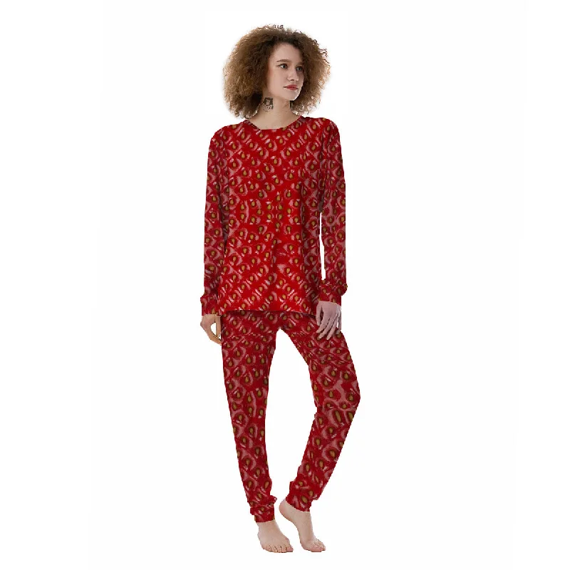 Texture Red Strawberry Print Women's Pajamas Victoria’s Secret pajama sets