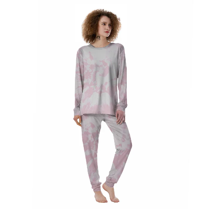 Tie Dye Pink Print Women's Pajamas Sexy pajama sets