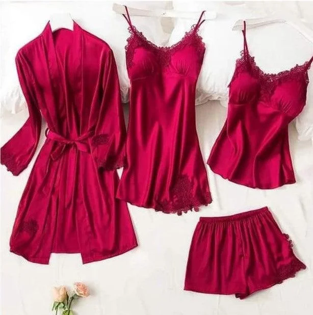 Women's Nightwear Honeymoon Nighty Bridal Nightwear Womens Sleepwear Sets Best-value pajama sets