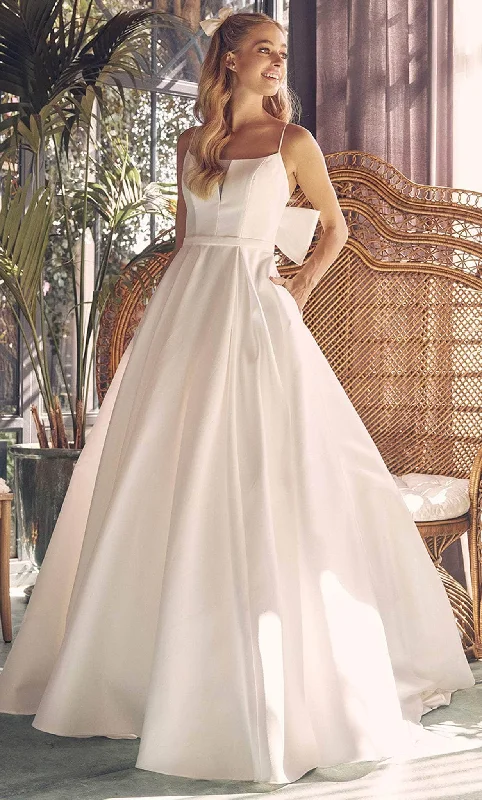 Nox Anabel JE968 - Scoop A-Line Bridal Gown Satin Bridal Gown