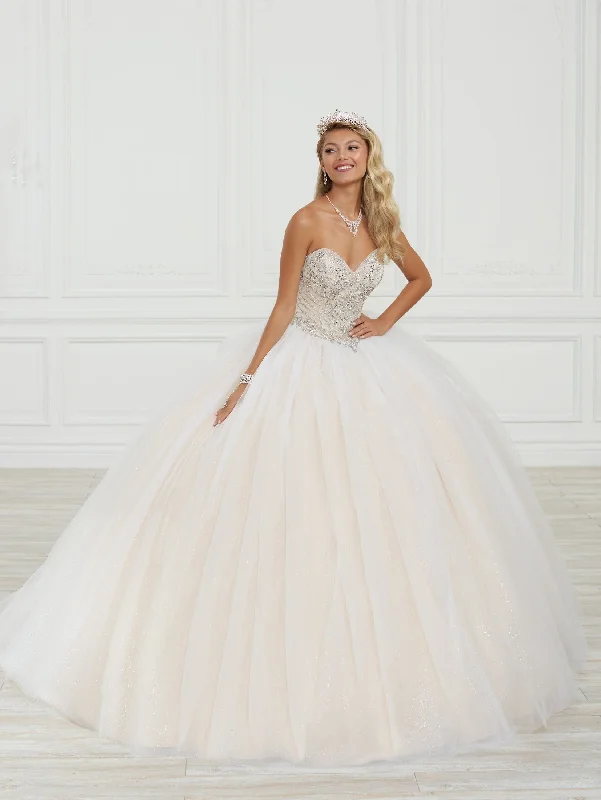 Strapless Quinceanera Dress by Fiesta Gowns 56415 (Size 24 - 30) Luxury Lace Gown