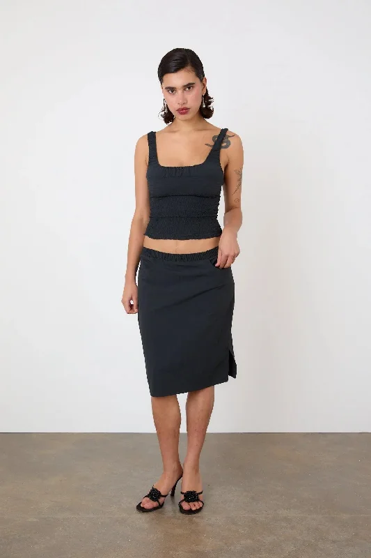 The Deba Slip Skirt, Onyx Fashionable unclassified skirts