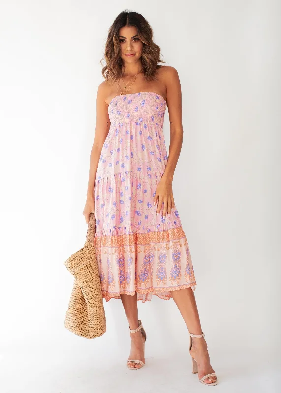 Xandra Midi Dress - Malibu Chiffon midi dresses