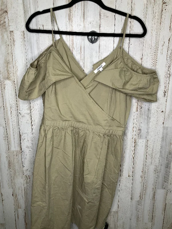 Beige Dress Casual Midi Madewell, Size 12 Ribbed Midi Skirt