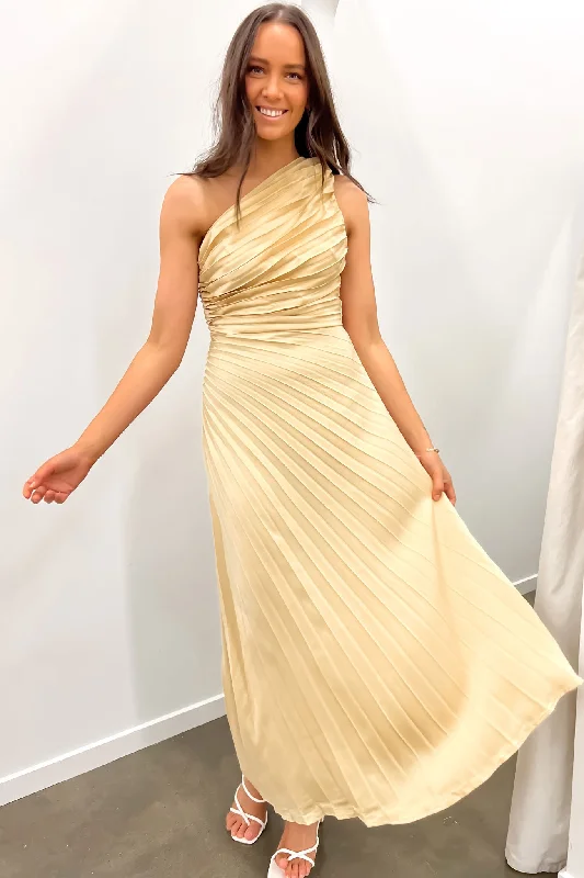 Caralee Midi Dress Gold Long Midi Skirt