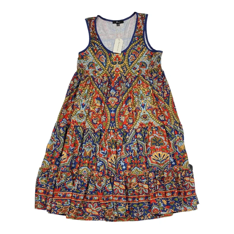 Multi-colored Dress Casual Midi SHALL WE, Size M Floral Midi Skirt