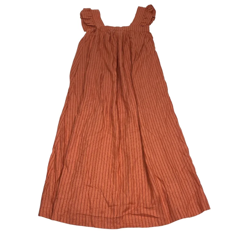 Orange Dress Casual Midi A New Day, Size S Elegant Midi Dress