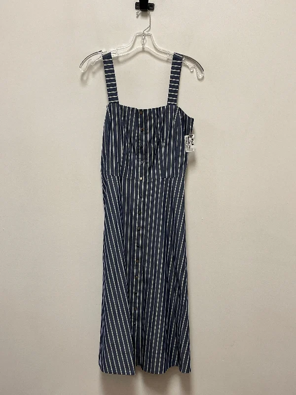 Striped Pattern Dress Casual Midi Lafayette 148, Size S Bohemian Midi Skirt