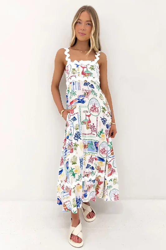 Winston Midi Dress Mermaids & Cocktails Trendy Midi Look